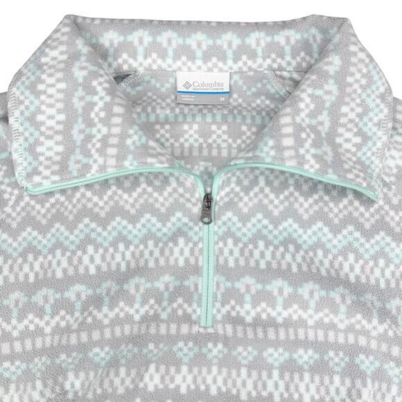 COLUMBIA 1/4 Zip Fleece Pullover Long Sleeve Size Medium - Picture 2 of 4